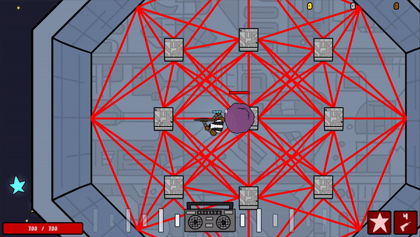 Gif of path update after destroying obstacle