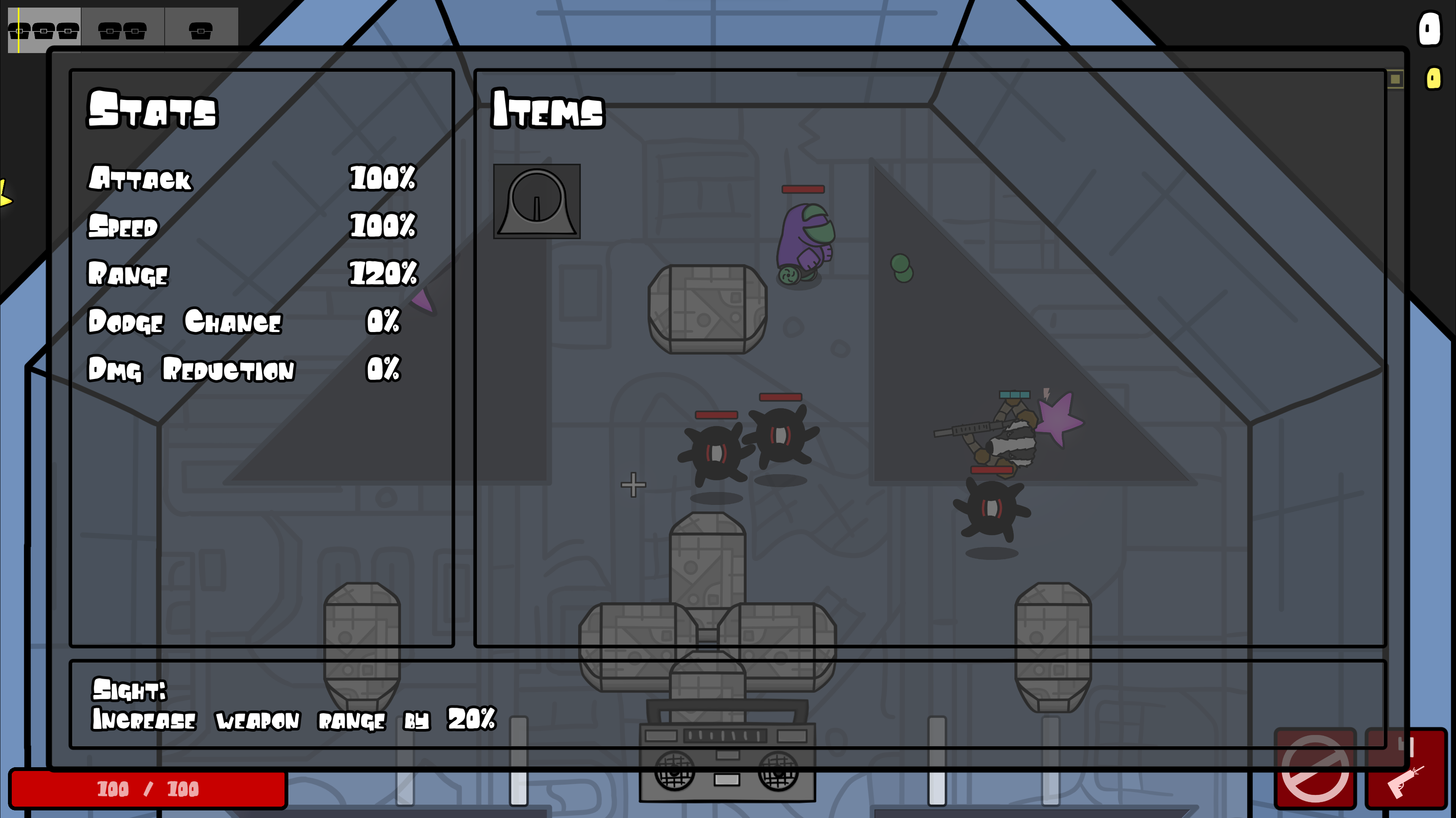 Image gun sight item