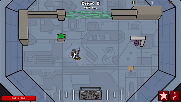 Gif of player moving freely