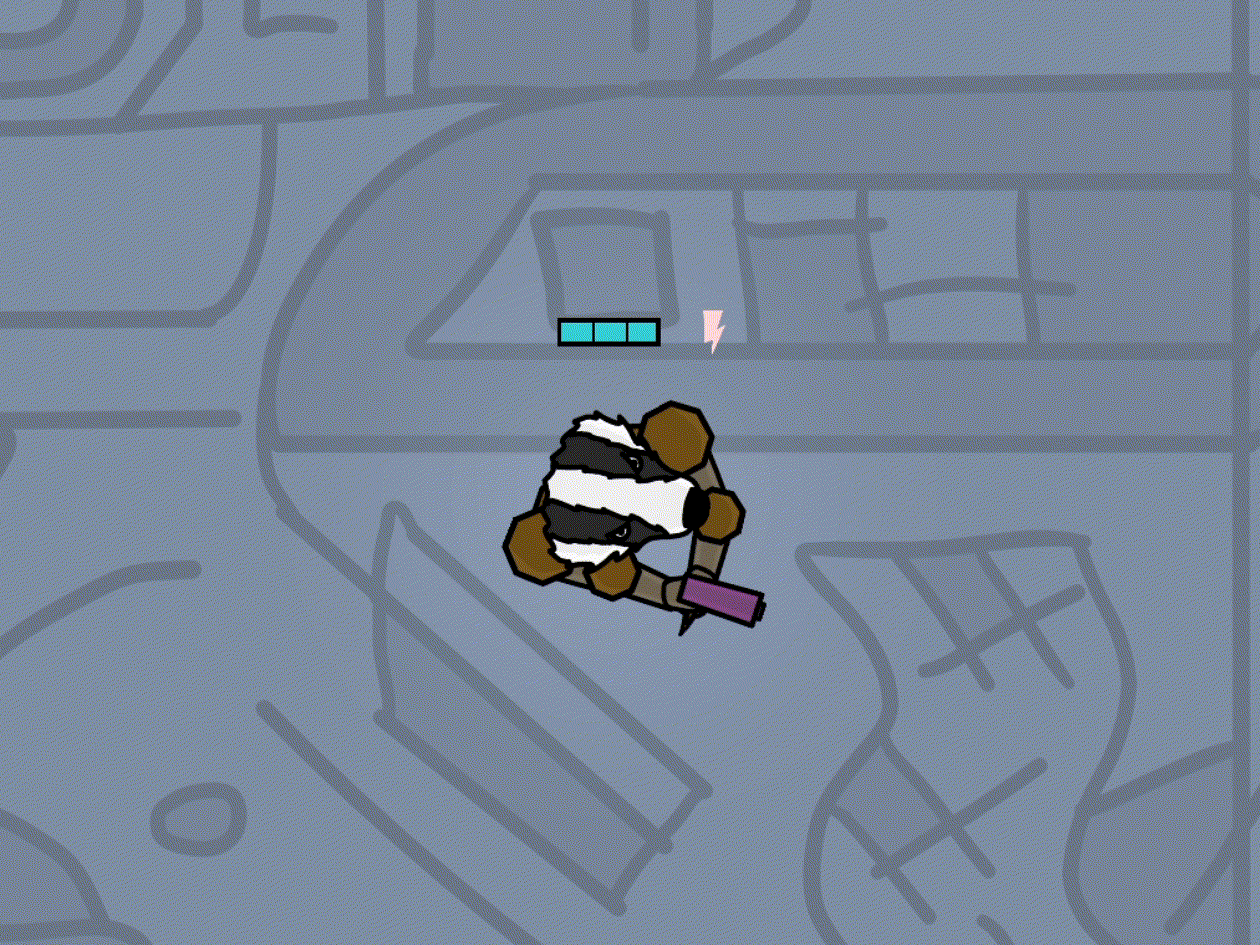 Gif of player meleeing